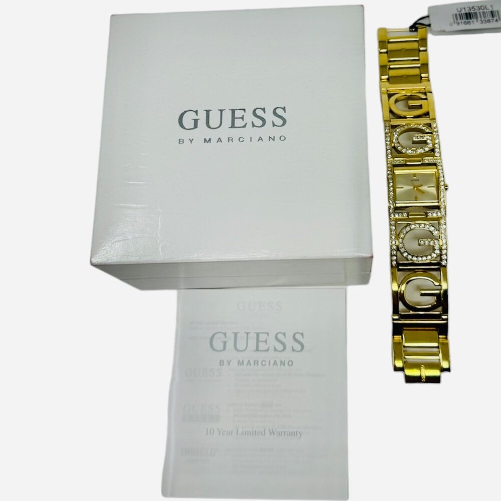 NWT GUESS by Marciano Gold-Tone Stone Set Watch W14522L1 – Classic Glam – NIB - Picture 8 of 11
